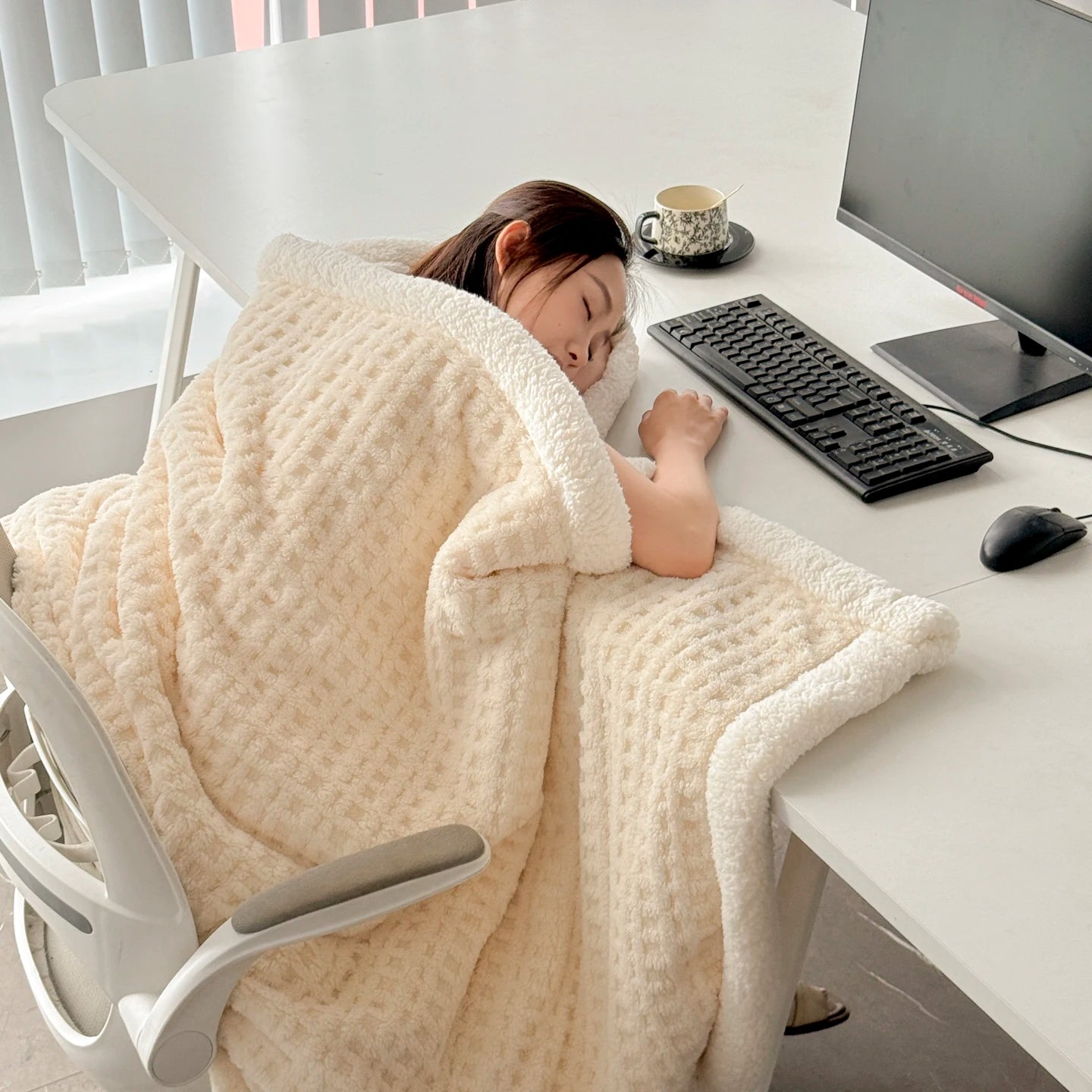 The Winter Lamb Fleece Blanket