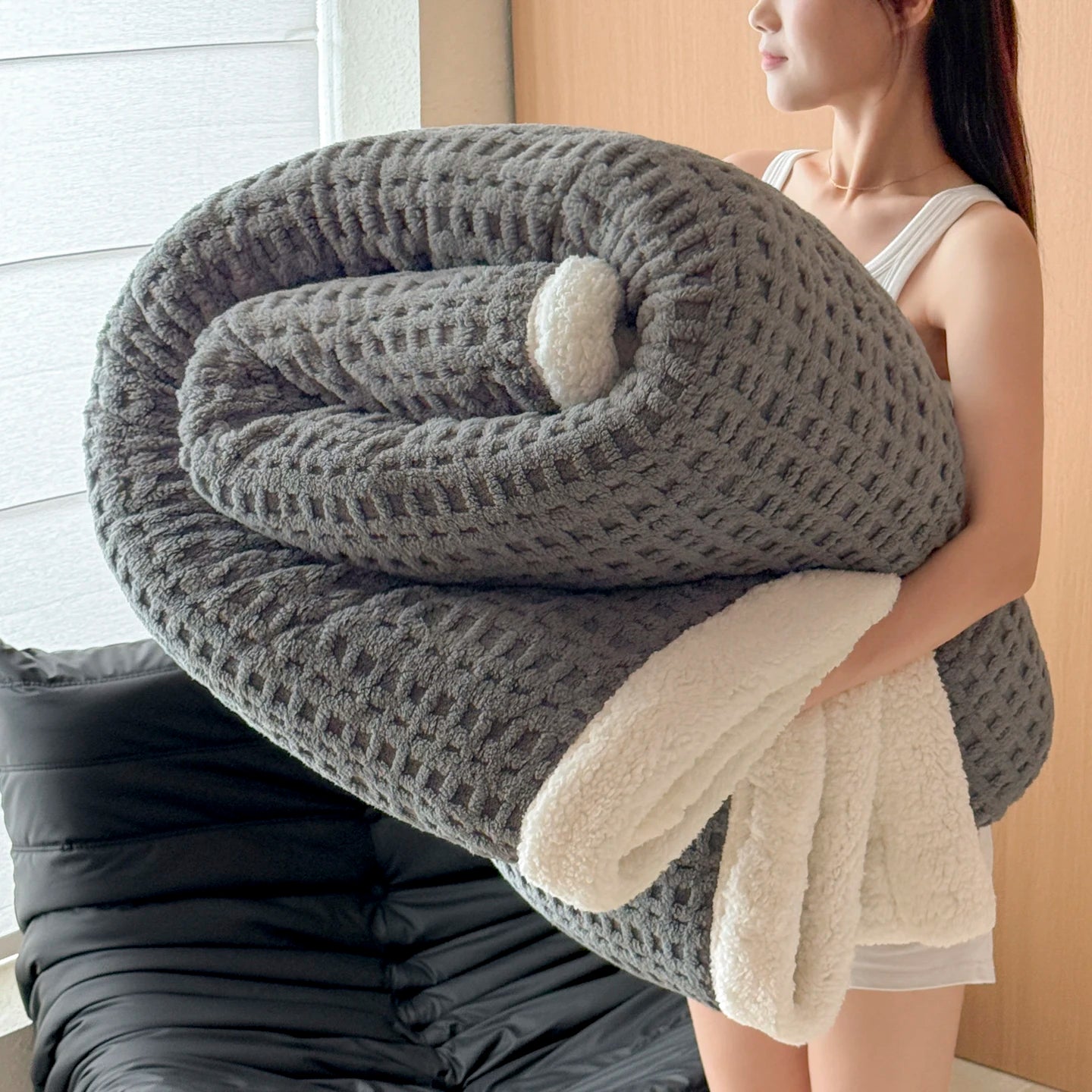 The Winter Lamb Fleece Blanket